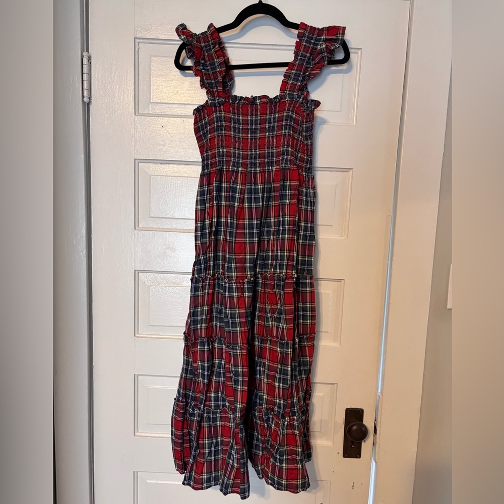 Hill House Ellie dress in red tartan M